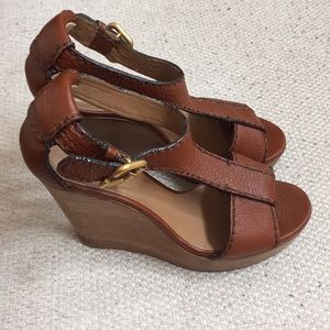 Cognac leather Chloe Strap sandals